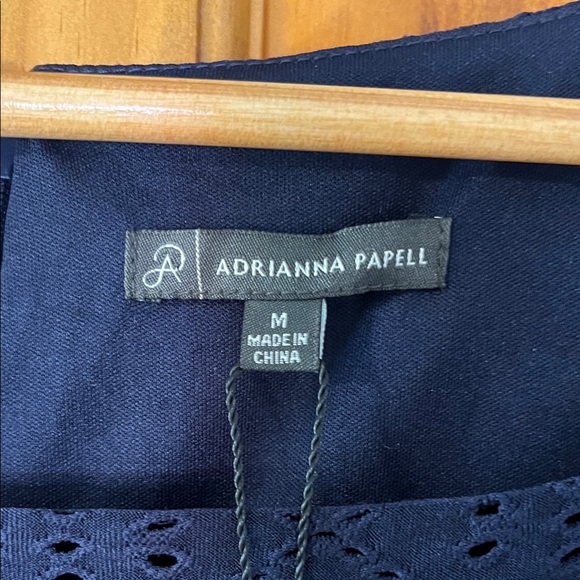 Adrianna Papell Navy Sleeveless Midi Dress - Picture 3 of 6